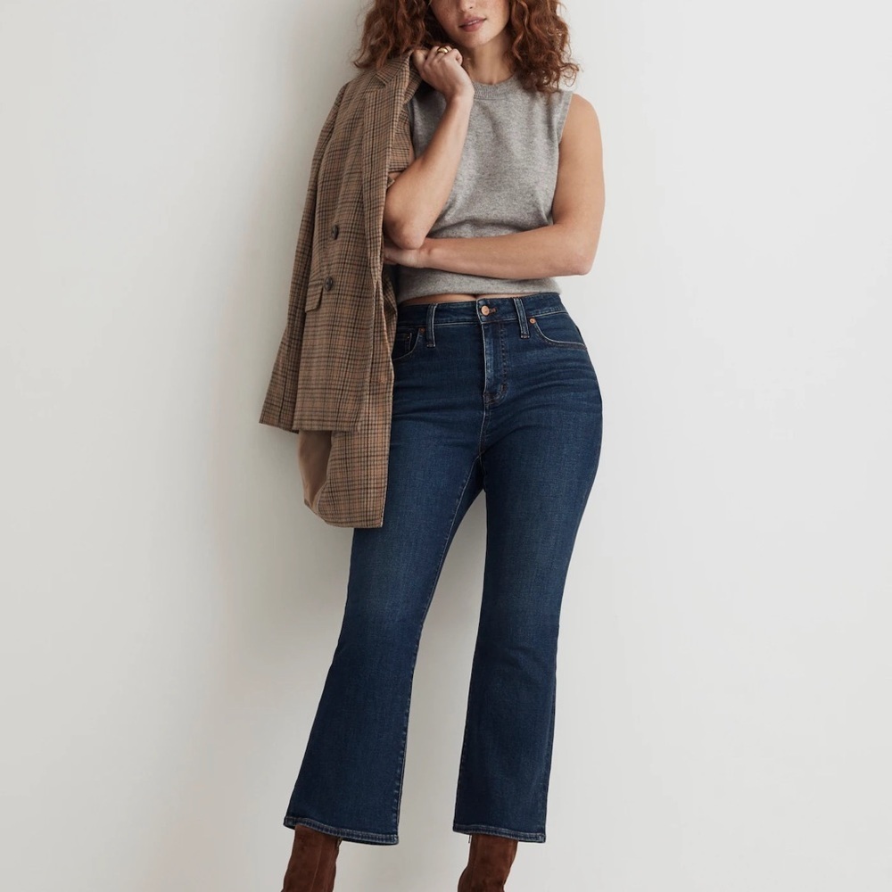 New Madewell Curvy Kick Out Crop women’s Jeans Sz 31/27